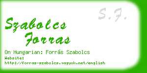 szabolcs forras business card